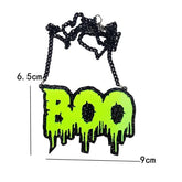 Boo Acrylic Statement Chain Necklace